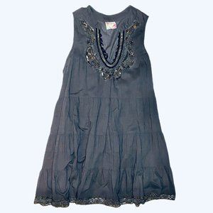 FREE PEOPLE EMBELLISHED SHIFT MINI DRESS SMALL